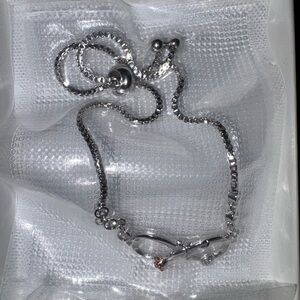 Silver Bracelet with Crystal Accents